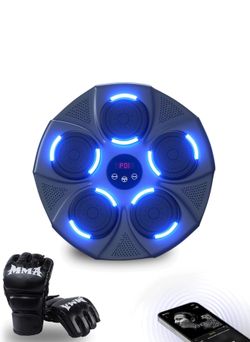 Music Boxing Machine for Adults, Boxing Machine Wall Mounted Music with Gloves, Boxing Music Workout Machine for Home, Indoor and Gym