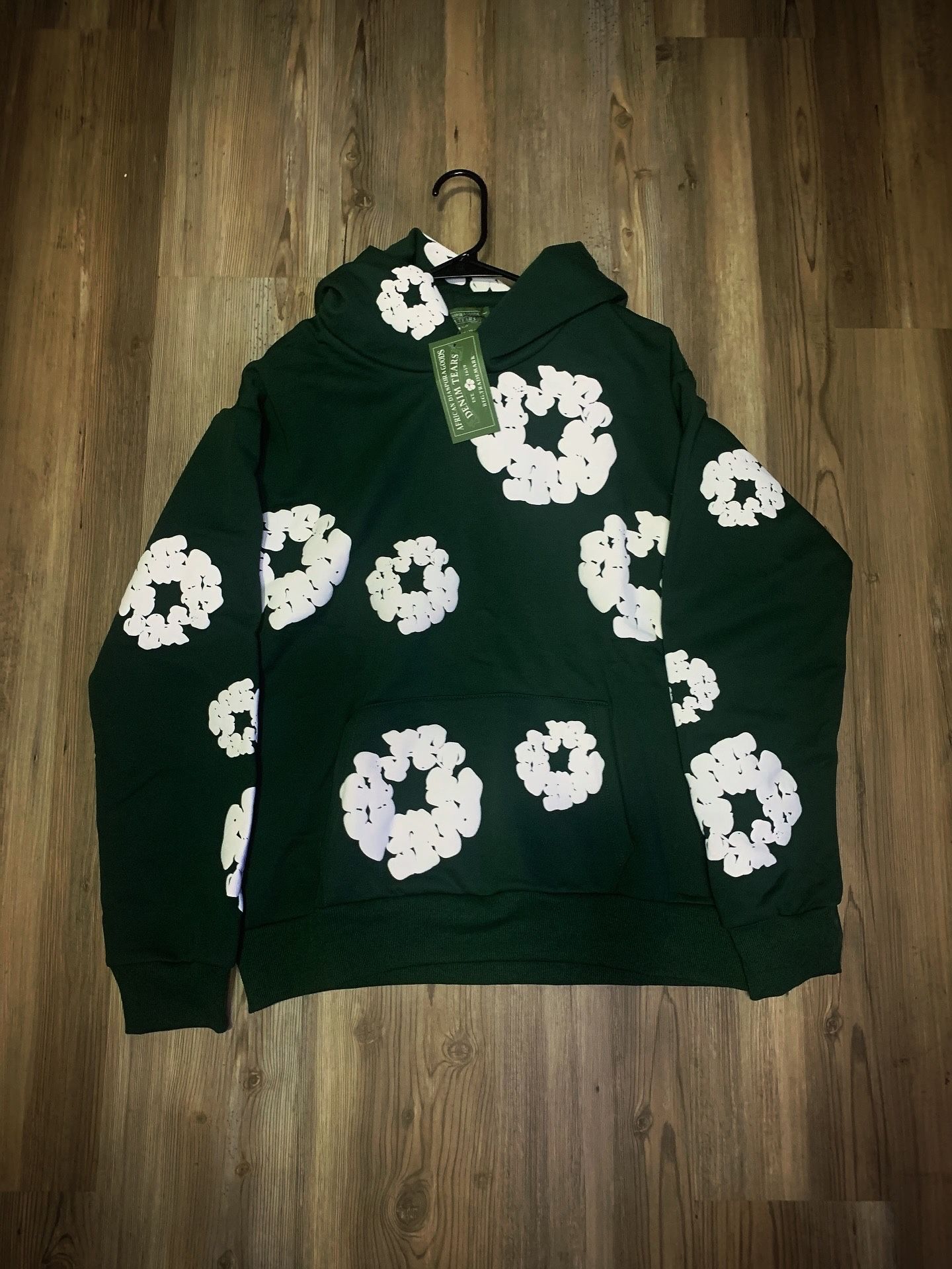 Green Denim Tear Hoodie