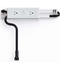 Under-Desk Mountable Power Strip with 2 Outlets