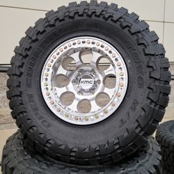 17" KMC Riot Beadlocks w/ 35x12.50R17 Toyo MT tires