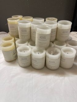 4" x 3" LED Flameless Black Wick Candle White - Threshold