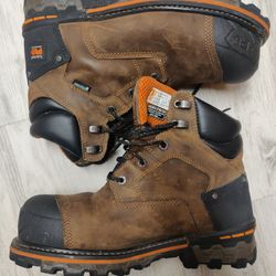 Timberland PRO Men's Boondocks 6 Inch Composite Safety Toe Waterproof Industrial Work Boots, Size 8.5M . Wore Once Like  New 
