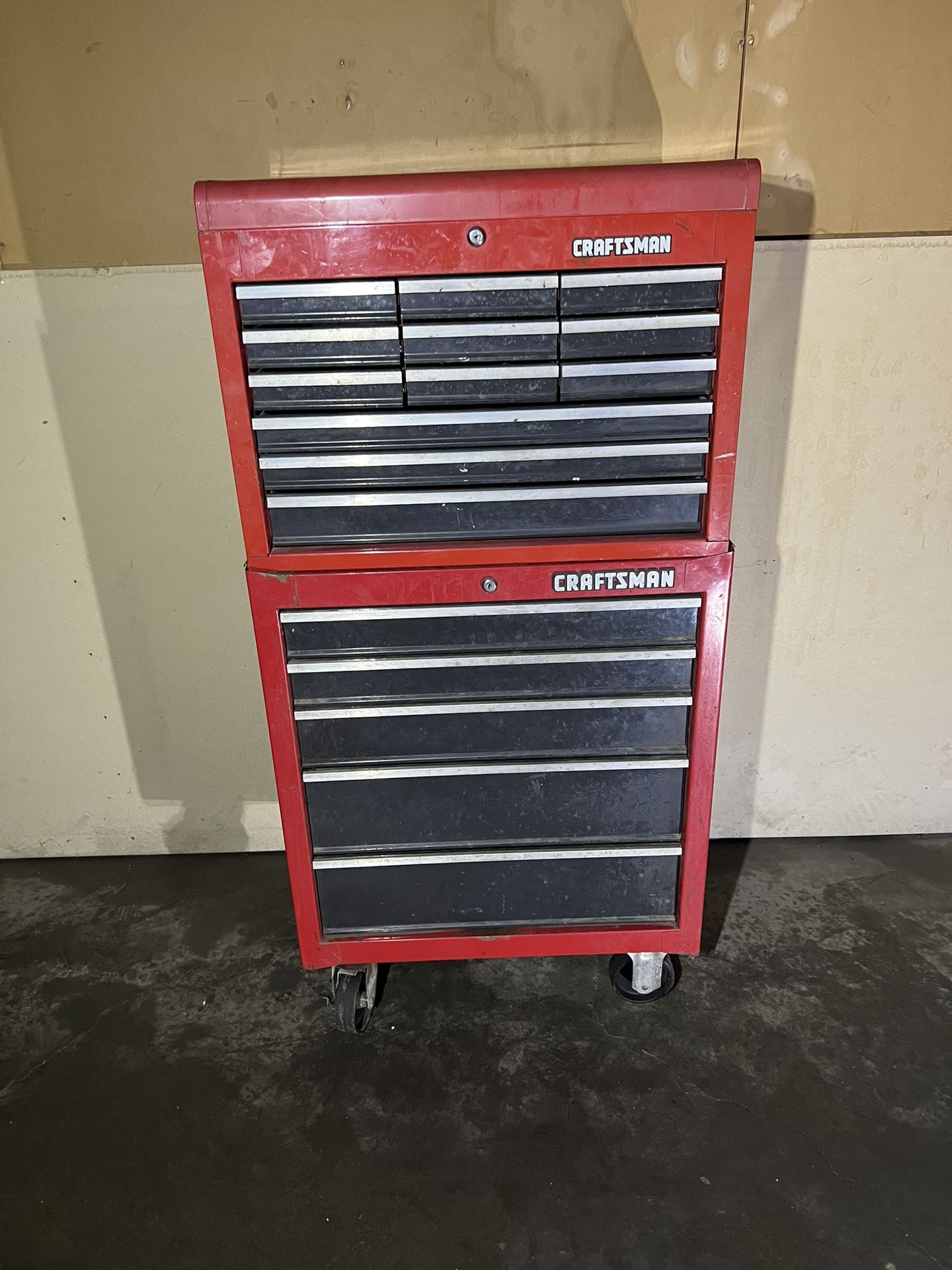 Craftsman 2 Piece 17 Drawer Rolling Toolbox