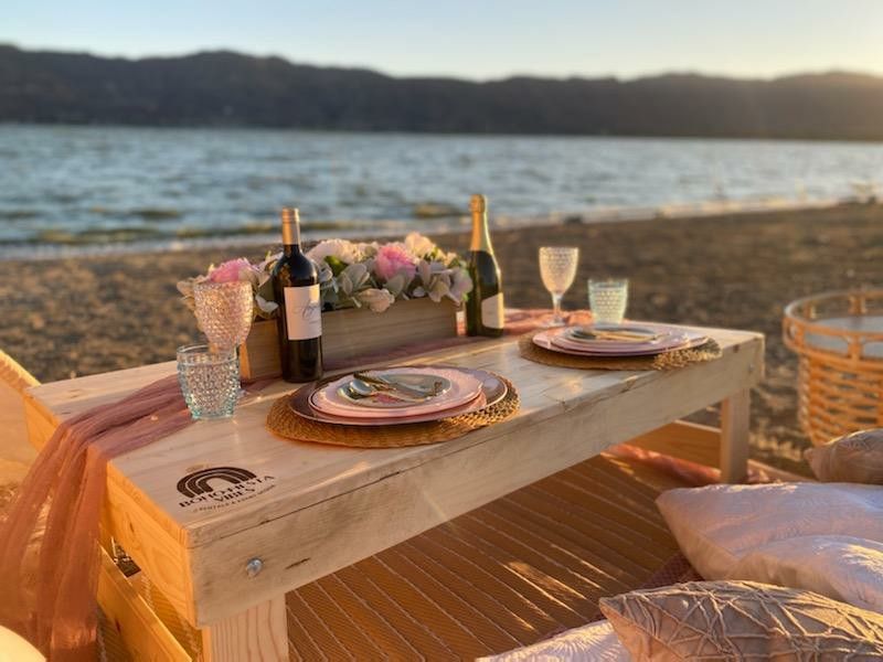 Low Boho Picnic Table 2-12 guests