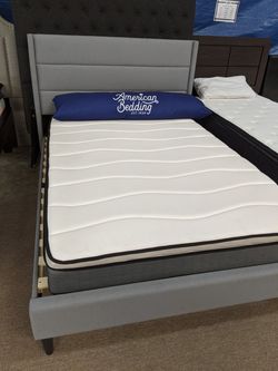 Malouf Queen Grey Platform Bed
