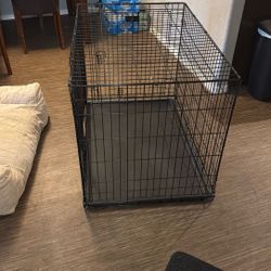Large Dog Crate And Bed With Accessories
