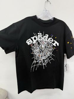 Sp5der Black Graphic T-Shirt