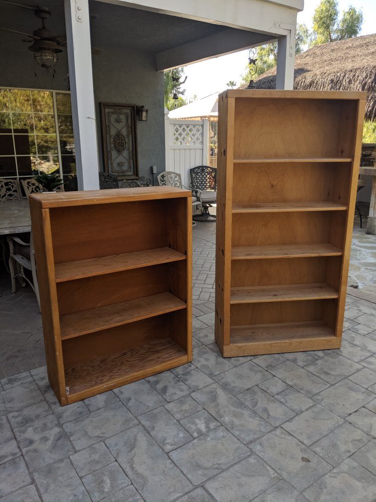 Trade or cash - Solid wood bookshelves
