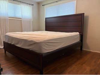 King size bed frame and box spring