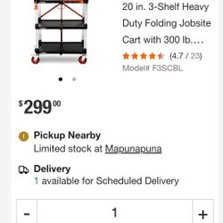Brand New Gearwrench Folding Rolling Tool Cart .150