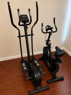 Jubor Stationary Bike , Maxkare elliptical and Dynex 27 inch TV package