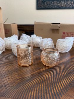 Gold candle holders