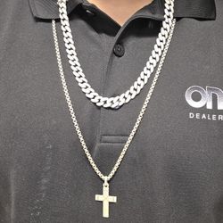 Silver Cuban Link Chain 