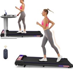 Walking Pad Under Desk Treadmill with Incline for Home and Office,Remote Control LED Display 3 in 1 Portable Mini Walking Jogging Machine