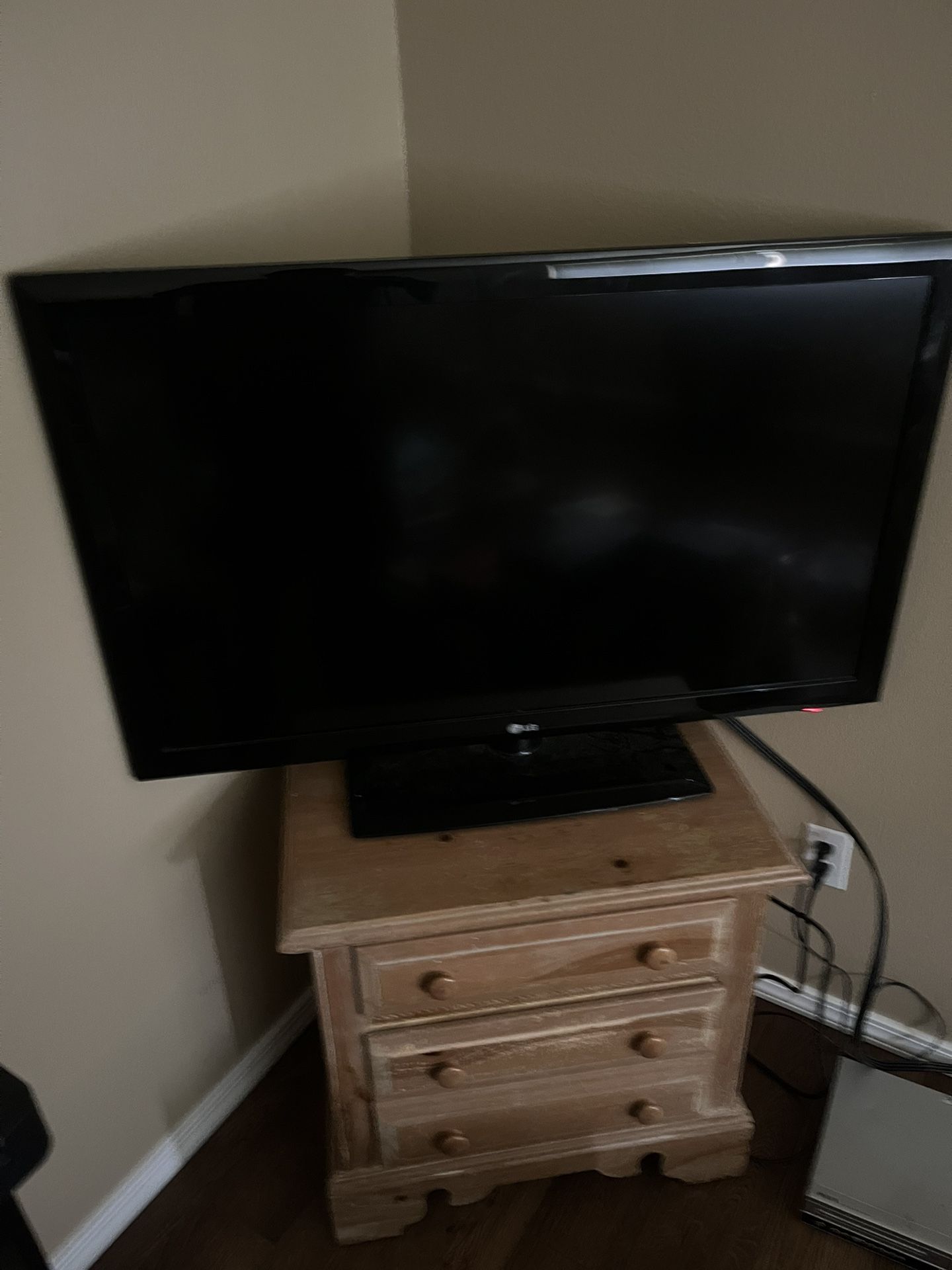 48” LG TV with drawer Stand