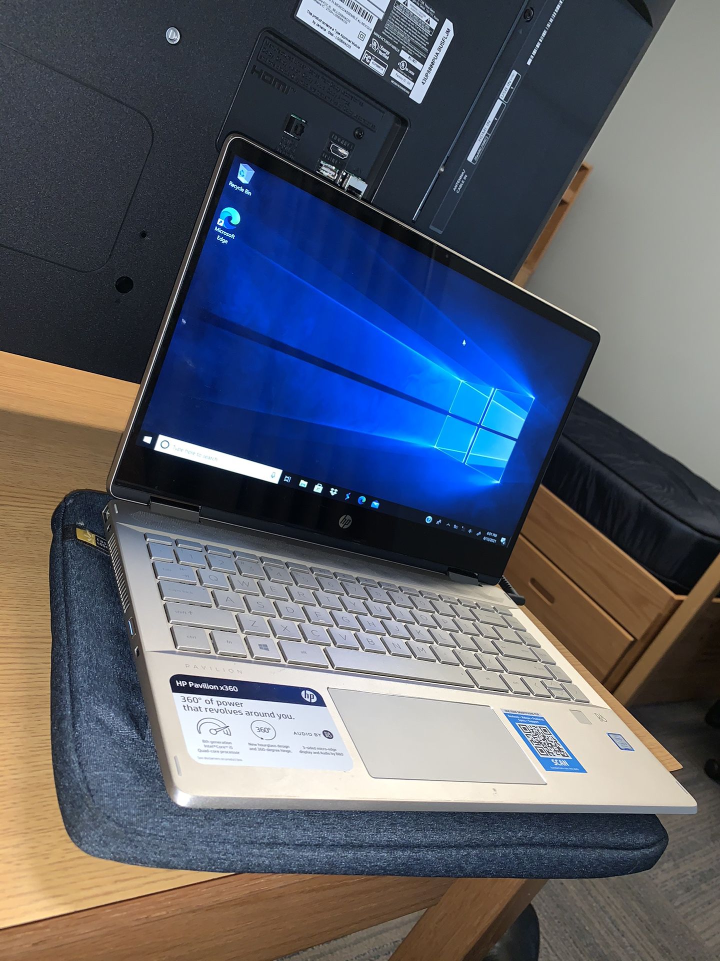 Gold HP Pavilion X360 Laptop 