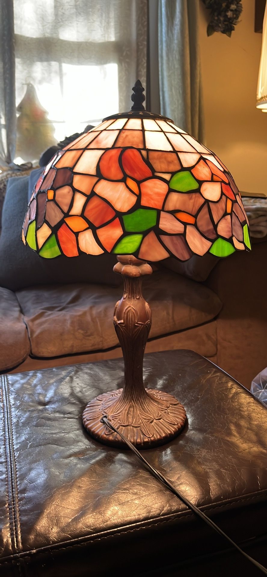 Vintage stained Glass Lamp