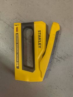 Open box Stanley Reverse Squeeze Stapler.