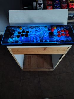 2 player ARCADE console with 1100 games with a hand made pedestal