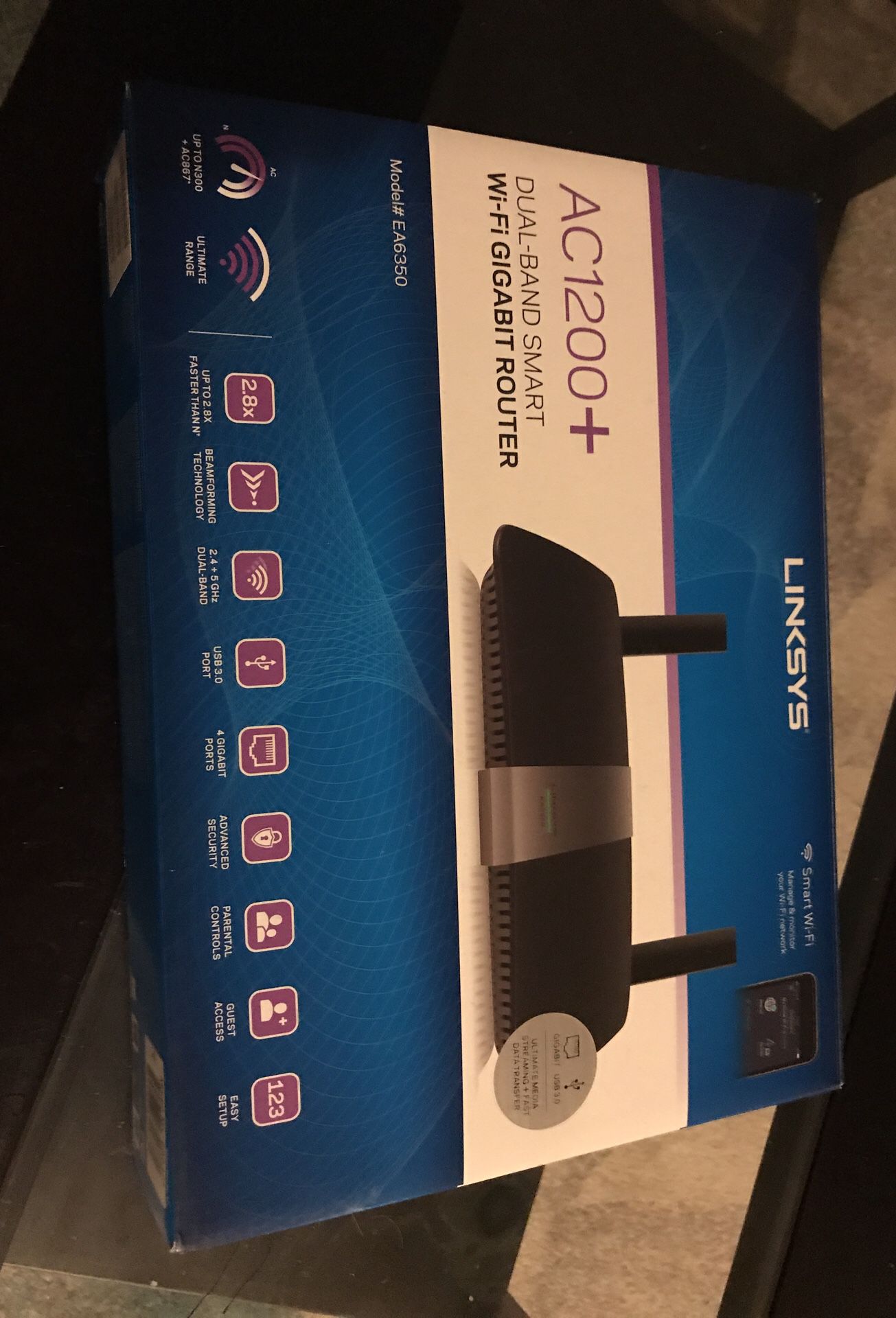 Linksys AC1200+ Router New