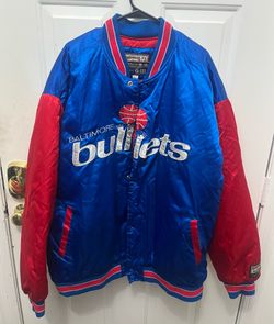 Vintage Baltimore Bullets Hardwood Classics G-III Carl Banks Blue/Red Jacket XXL