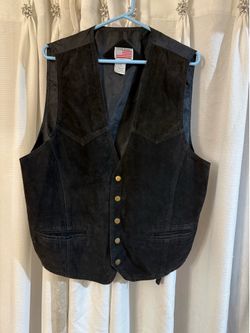 Men’s suede cowboy vest great condition color black