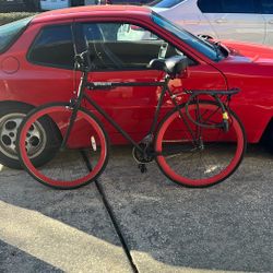 Bicycle Pure Fix 58cm With Bike Rack And Lock