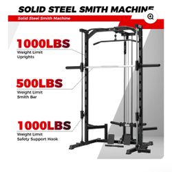 SMITH MACHINE WITH LAT PULLDOW