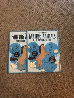 2 Farting Animal coloring books