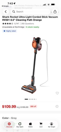 Shark Rocket HV301 Corded Stick Vacuum