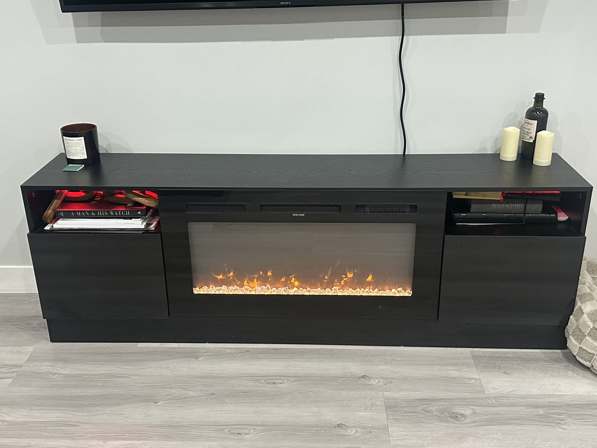Tv Console With Fireplace