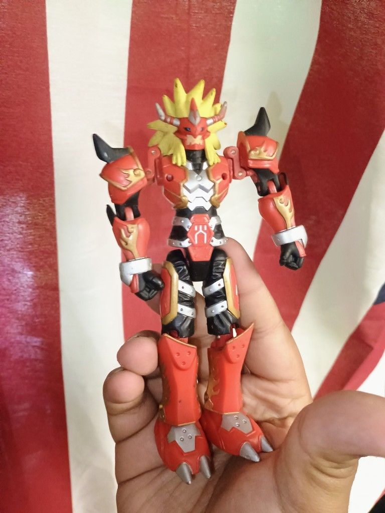 Vintage Bandai Digimon Spirit Red Digivolving Agunimon Action Figure