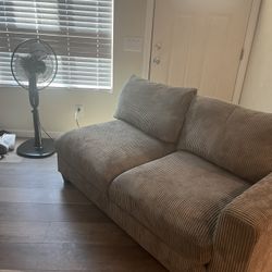 3 Pieces Sofa And Love Seat Set Gray Color Like New..