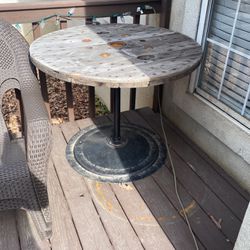Rustic Indoor/outdoor Adjusting Height Table 