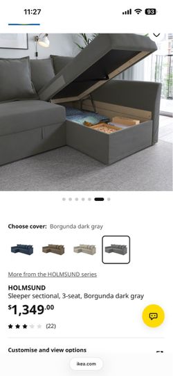 IKEA sleeper sectional, 3-seat couch/sofa
