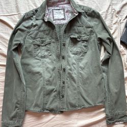Abercrombie & Fitch Green Denim Jacket