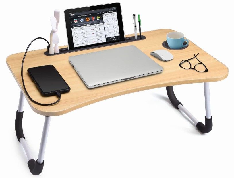 NEW - LAPTOP Bed DESK - With Small Fan And Light