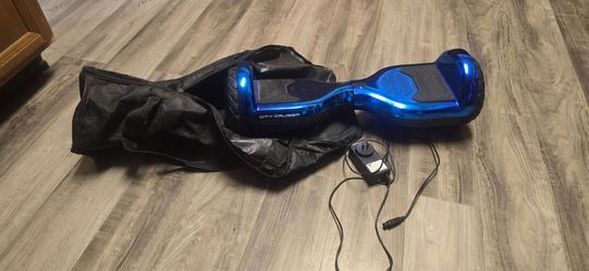City Cruiser shiny blue hoverboard with bluetooth