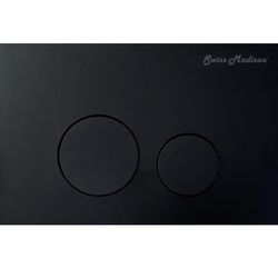 Swiss Madison Well Made Forever Wall Mount Actuator Flush Push Button Plate in Black , SM-WC001S