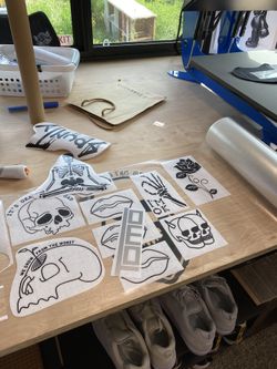 Custom stickers/decals T shirts hoodies and facemasks