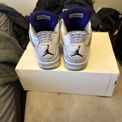 Purple Metallic Jordan 4s Size 11.5