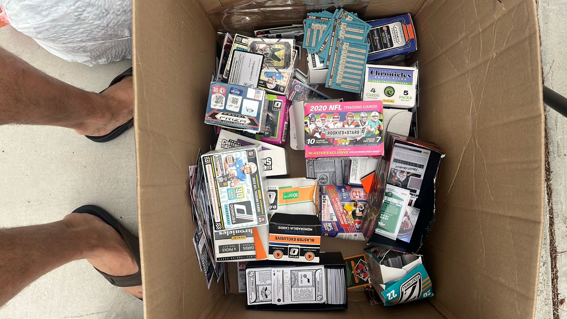 GIANT LOT Sports cards Football, Basketball Blaster Box and Baseball