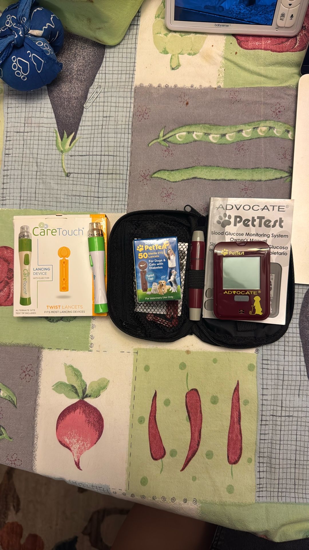 Pet Blood Glucose Monitoring System, Lancets, And 2 Lancing Devices