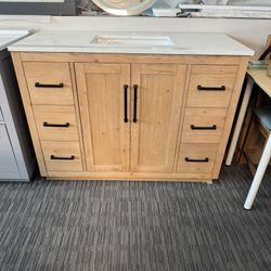 48” Bathroom Vanity In Wood Color 