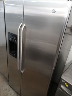 GE stainless steel side by side refrigerator - Free delivery