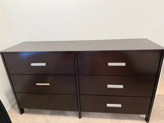 Dark Brown 6-Drawer Double Dresser