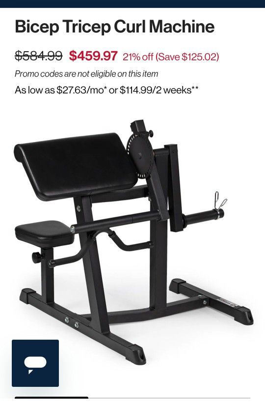 Titan Fitness Brand New Boxed Plate Loaded  Bicep Tricep Curl Machine