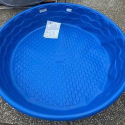 New Large 60” Wading Kiddie Swimming Pool for Kids 2 & Up Blue Plastic