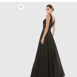 Mac Duggal Black Halter Maxi Dress