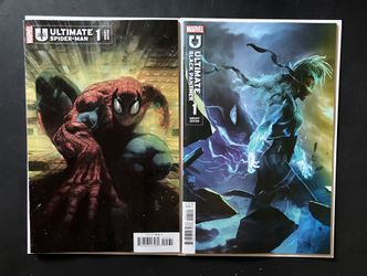 ULTIMATE SPIDER-MAN #1 KLIEN VARIANT & ULTIMATE BLACK PANTHER #1 BOSS LOGIC VARIANT MARVEL COMICS 2024